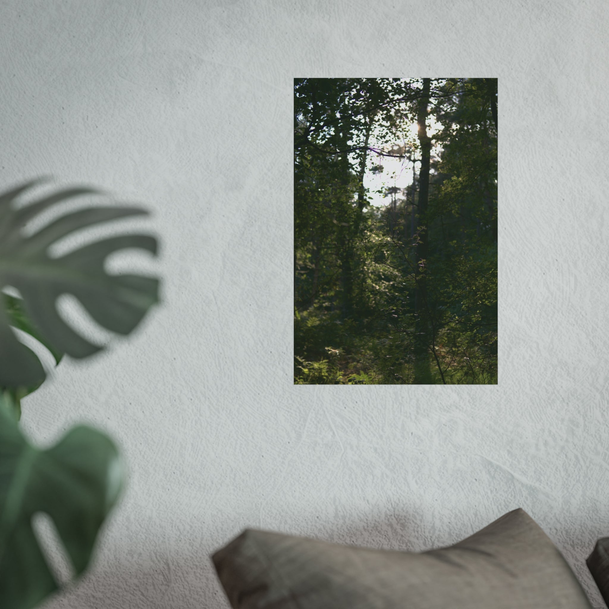 Forest Light Fine Art Poster — Sunlit Woodland Photography Wall Art