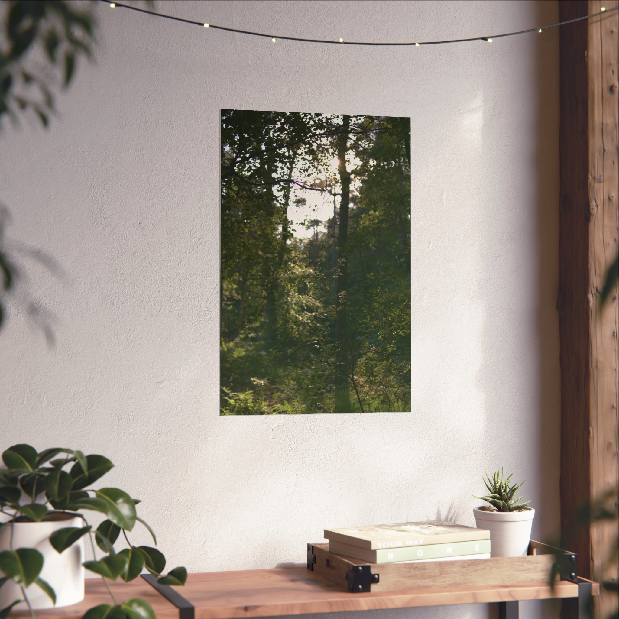 Forest Light Fine Art Poster — Sunlit Woodland Photography Wall Art