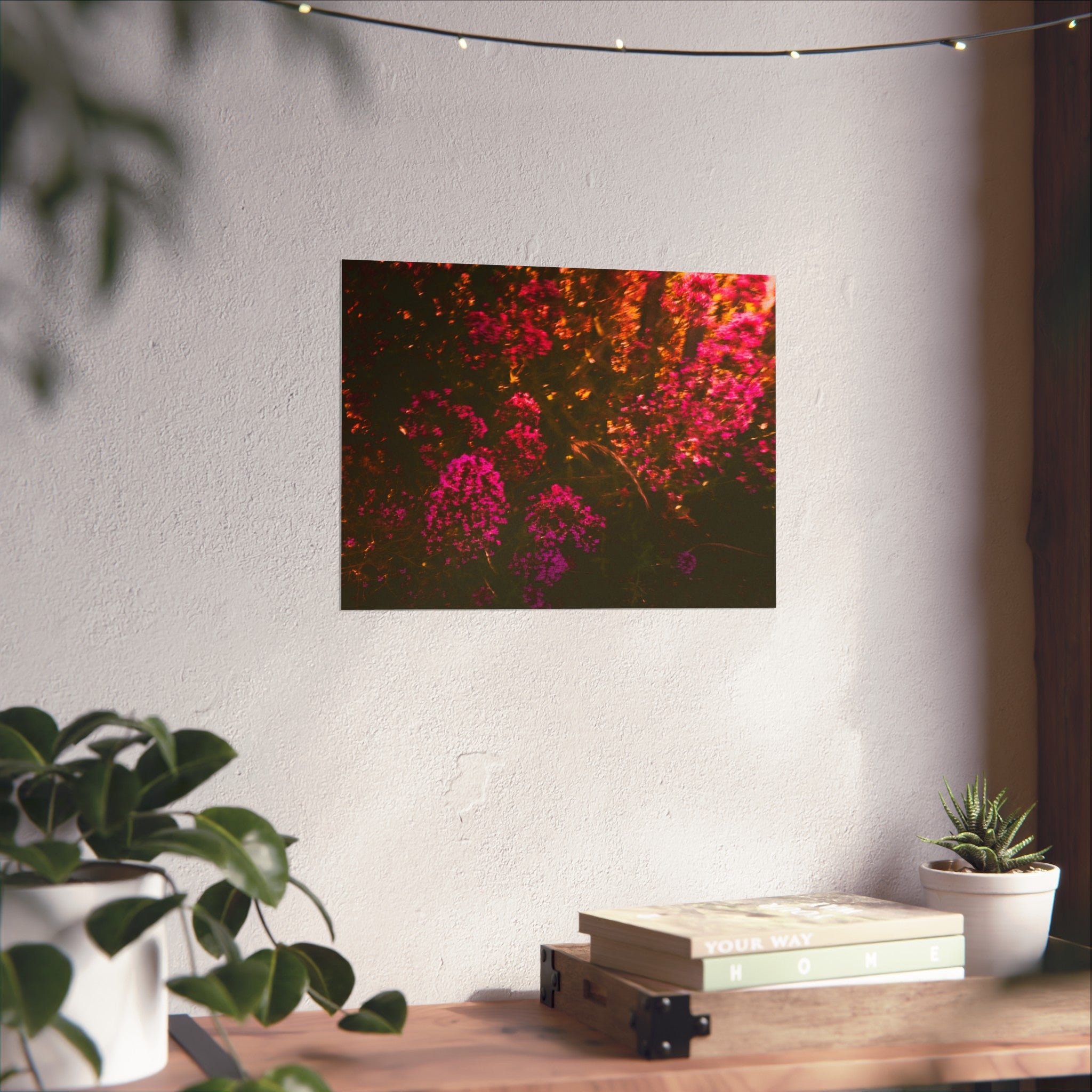 Kunstdruck — Stimmungsbild Pink Wildblumen Fotografie